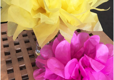 Hanging Tissue Paper Flowers