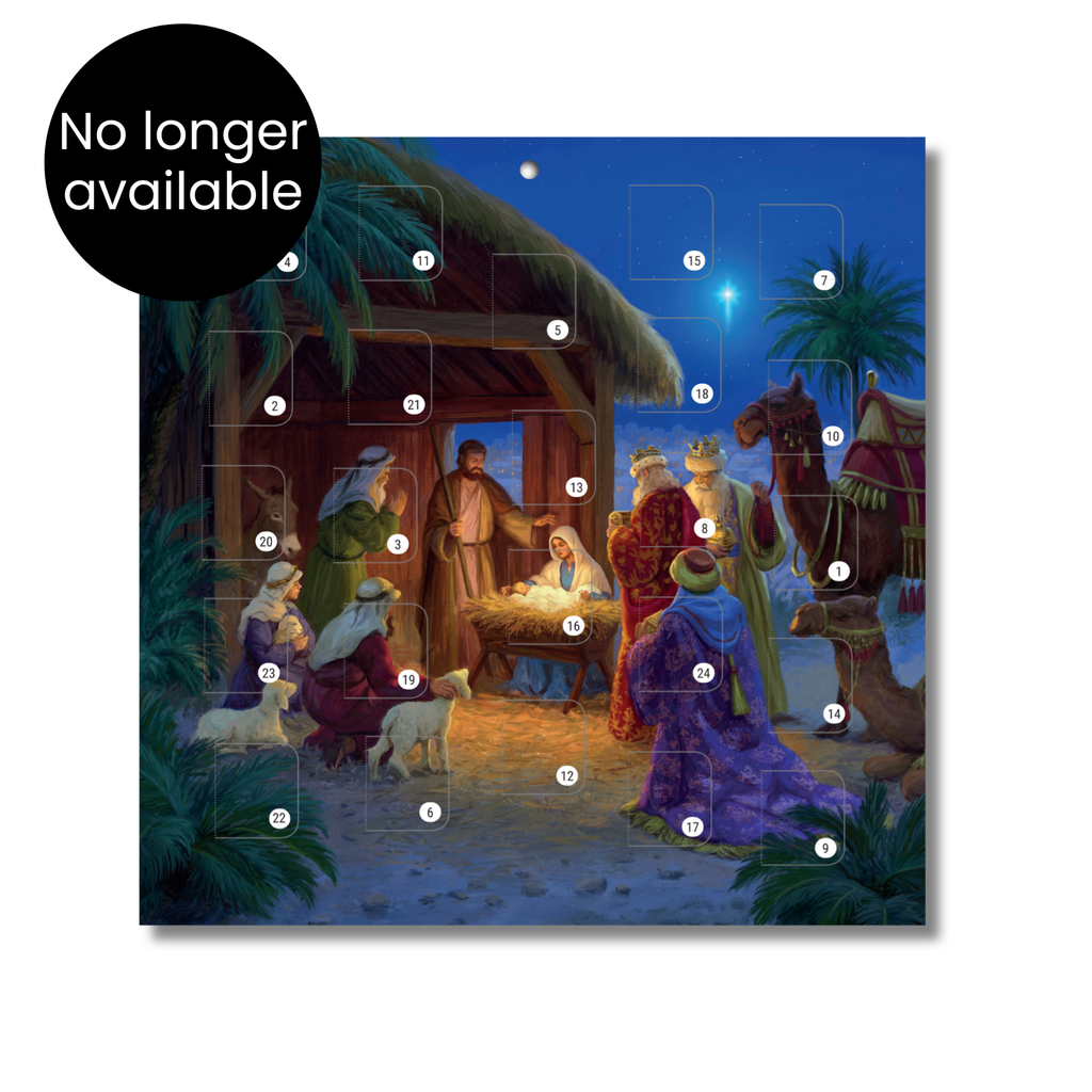 Stable Scene Advent Calendar Card