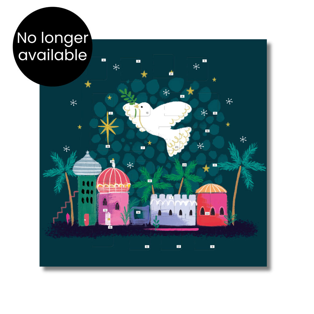 Dove Bethlehem Advent Calendar Card