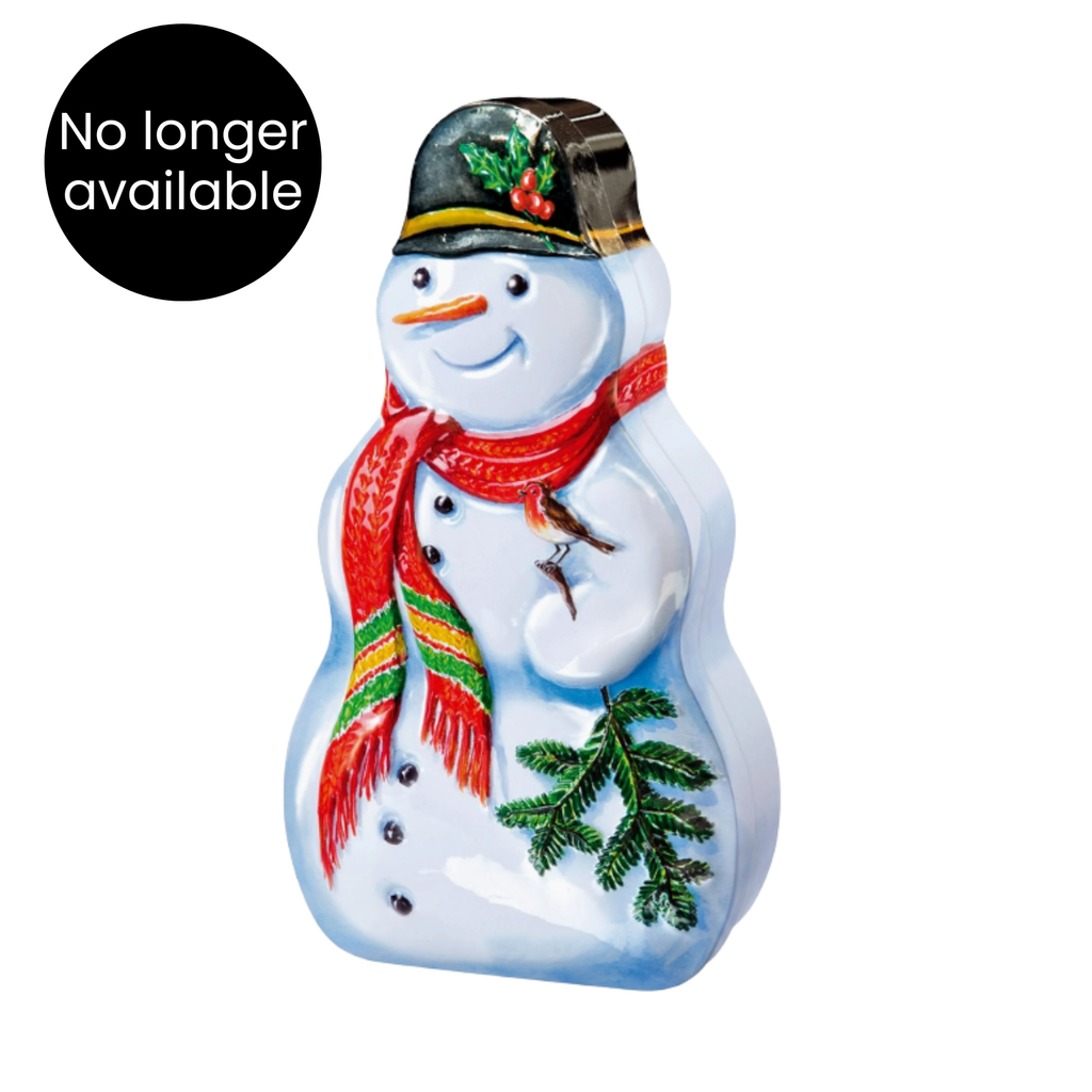 Sweet Snowman Mini Chocolate Chip Shortbread Tin