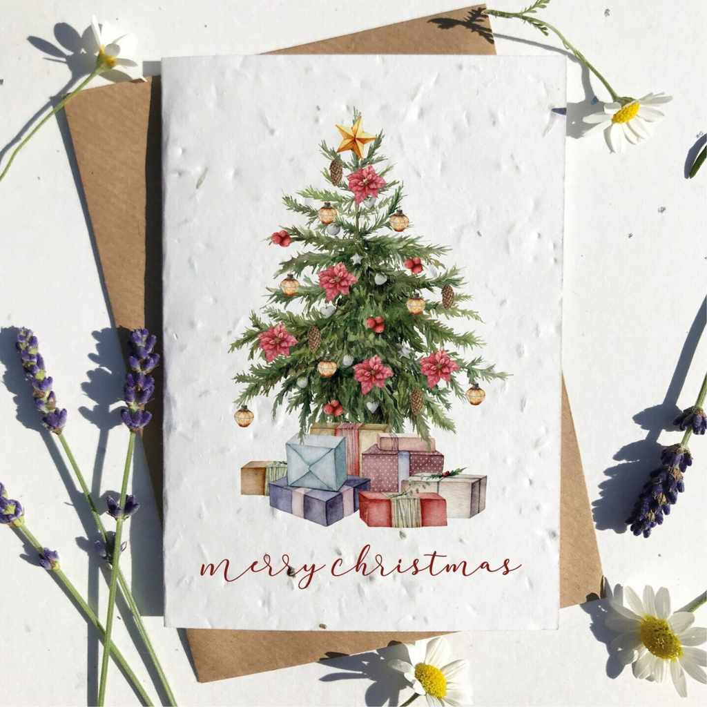 Christmas Tree Seeded Card