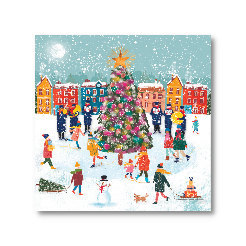 Carols By The Tree & Festive Fun Christmas Card Pack