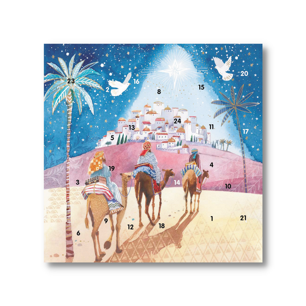 Three Kings Advent Calendar Card