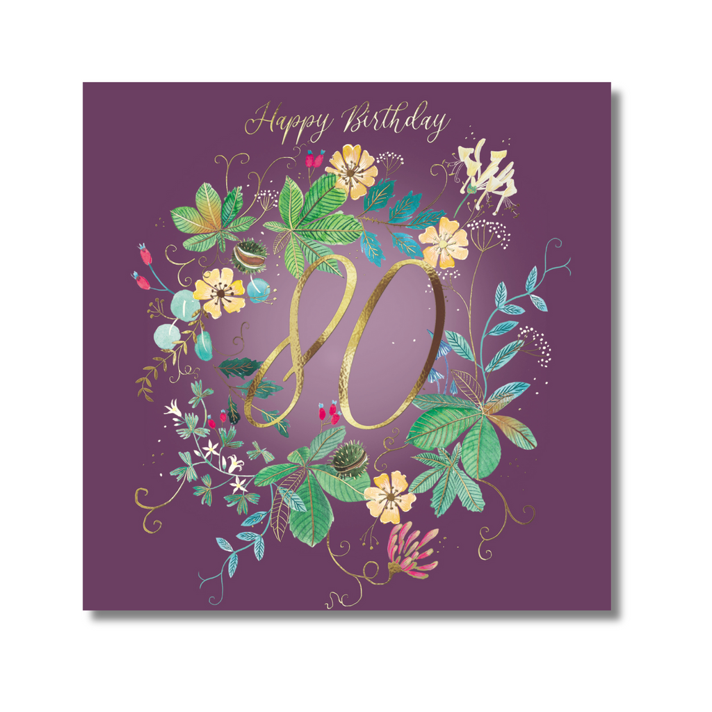 80th Leafy Garland