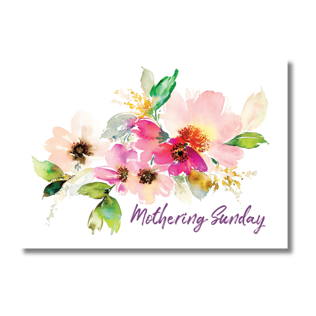 Floral Mothering Sunday Postcard