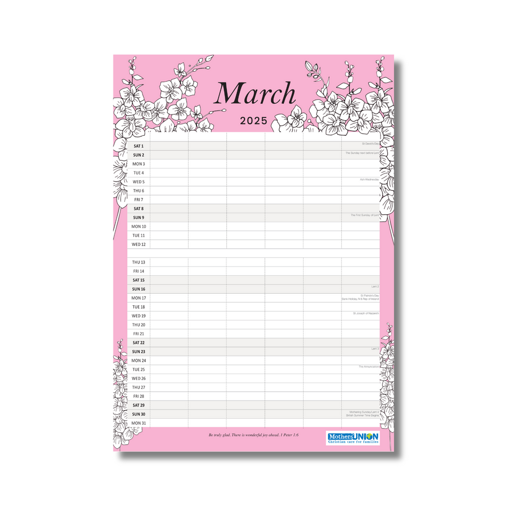 2025 Mothers' Union Year Planner