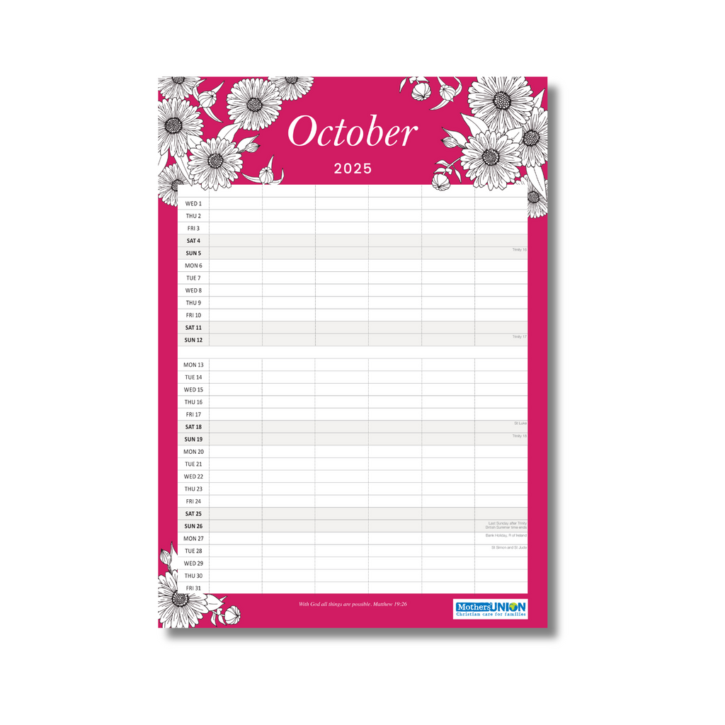 2025 Mothers' Union Year Planner