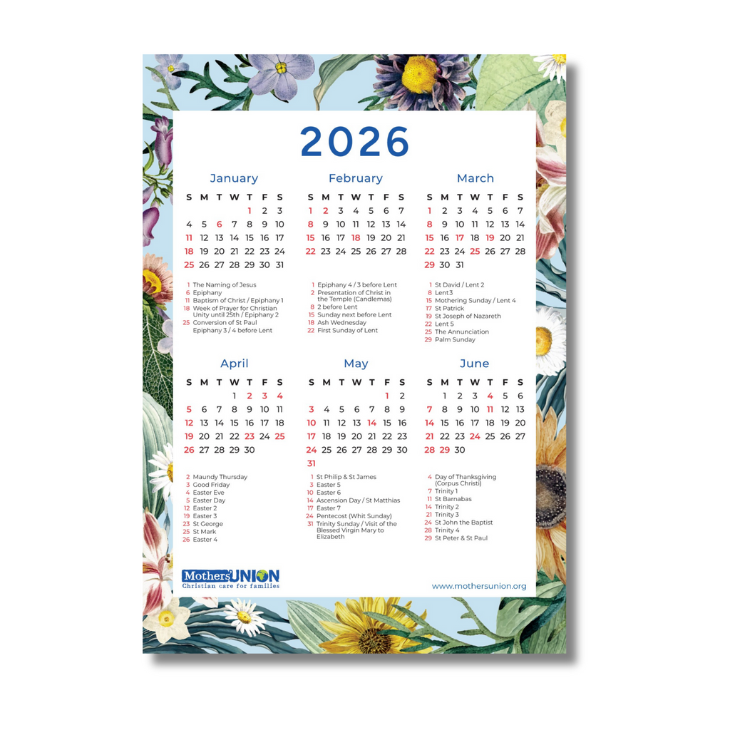 2026 Mothers' Union A4 Calendar
