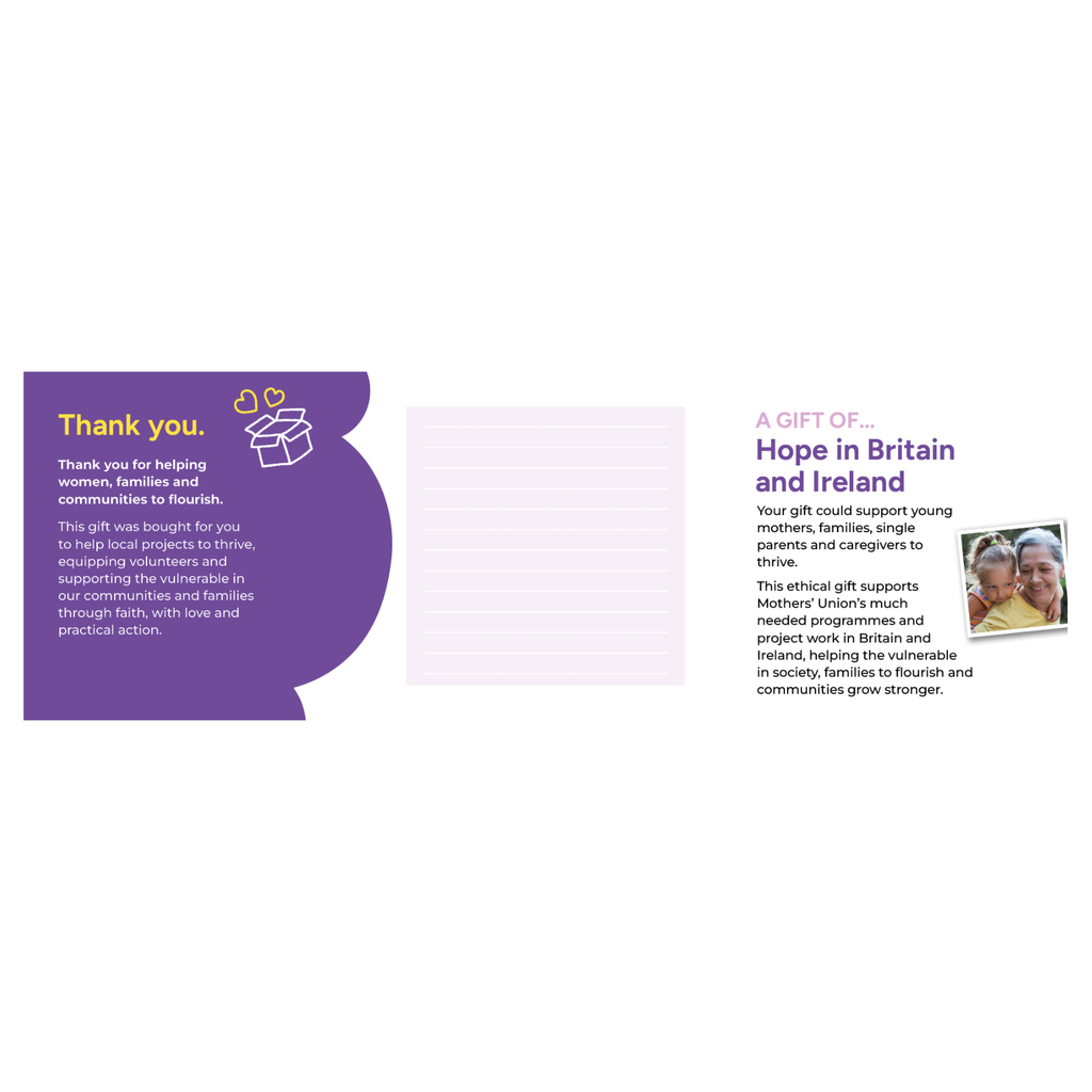 A Gift of Hope in Britain and Ireland – Mothers' Union Shop