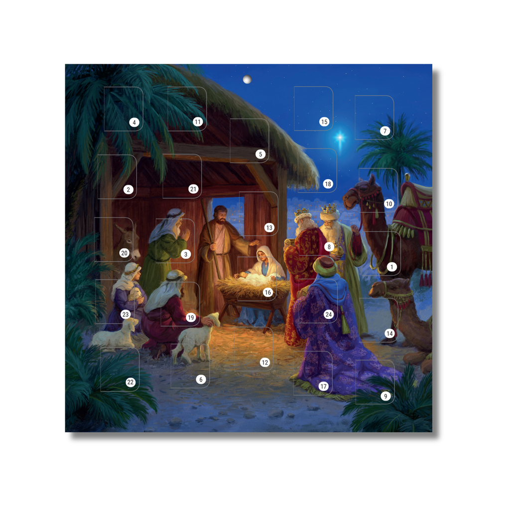 Stable Scene Advent Calendar Card