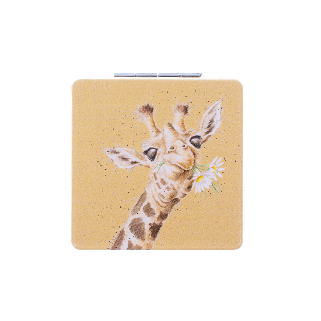 Flowers Giraffe Pocket Mirror