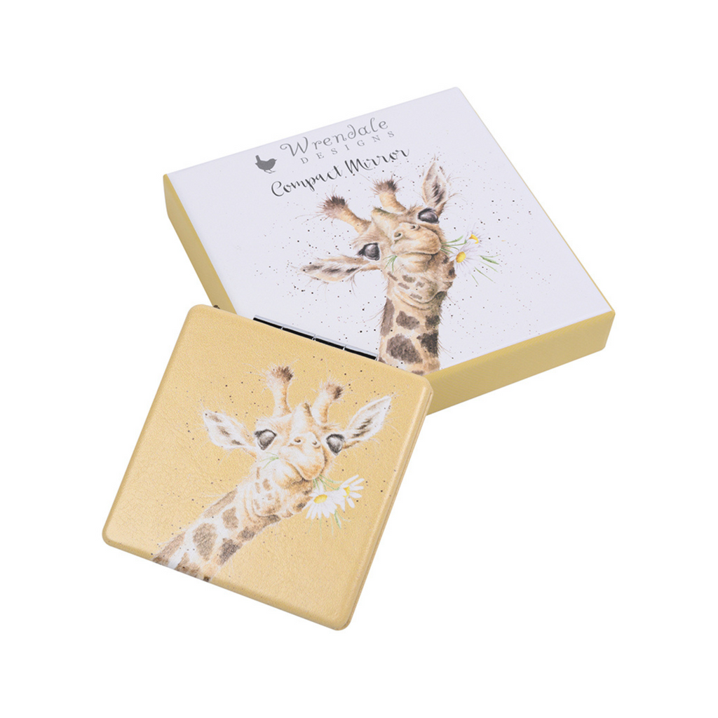 Flowers Giraffe Pocket Mirror