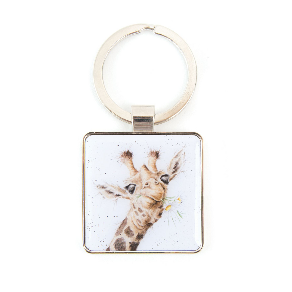 Flowers Giraffe Keyring