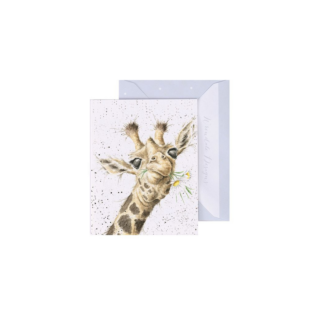 Flowers Giraffe Miniature Card