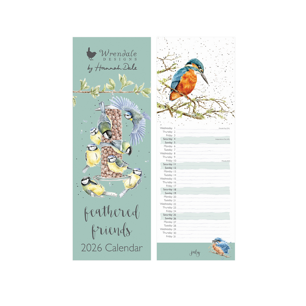 Feathered Friends Slim Calendar
