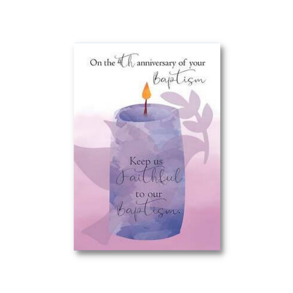 Dove 4th Anniversary Of Baptism Postcard